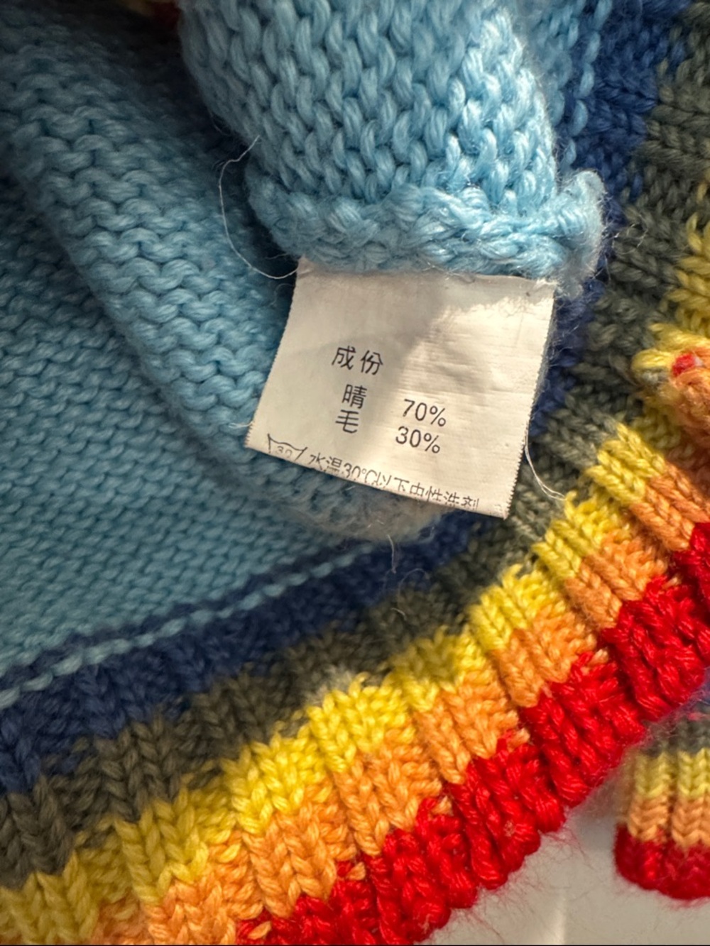 Pett Coco Kids' Light Blue Zip-Up Graphic Sweater - Picture 10 of 10